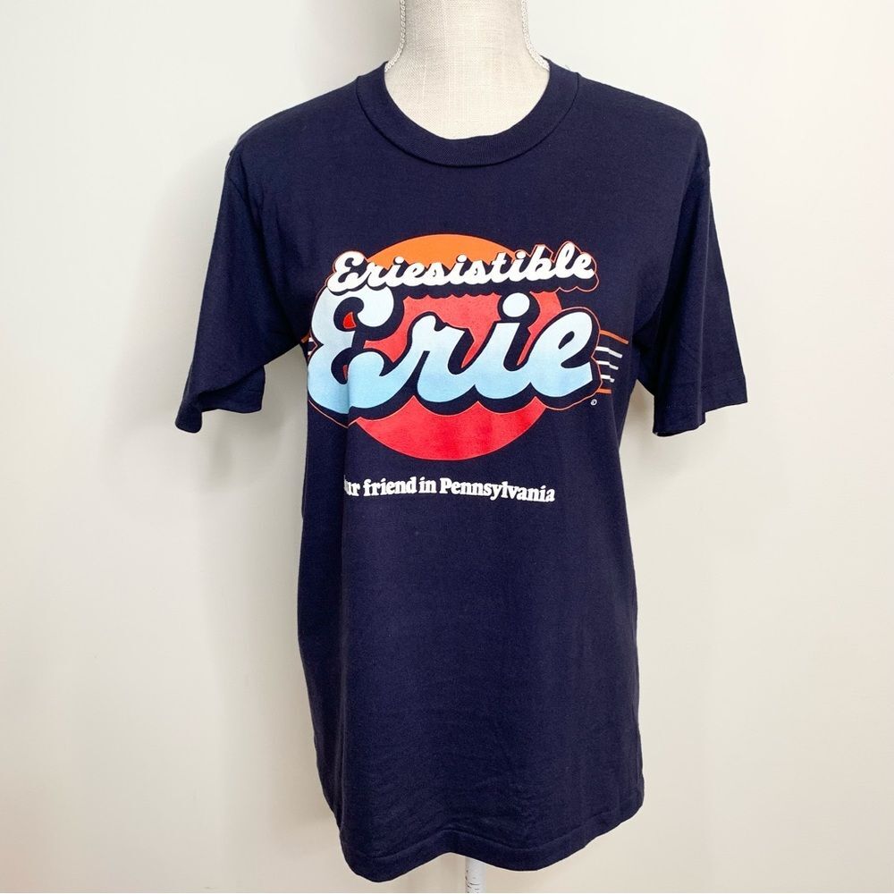 VTG Gulf Coast Sportswear Erie Pennsylvania Graphic Single Stitch T Shirt M - Picture 1 of 11